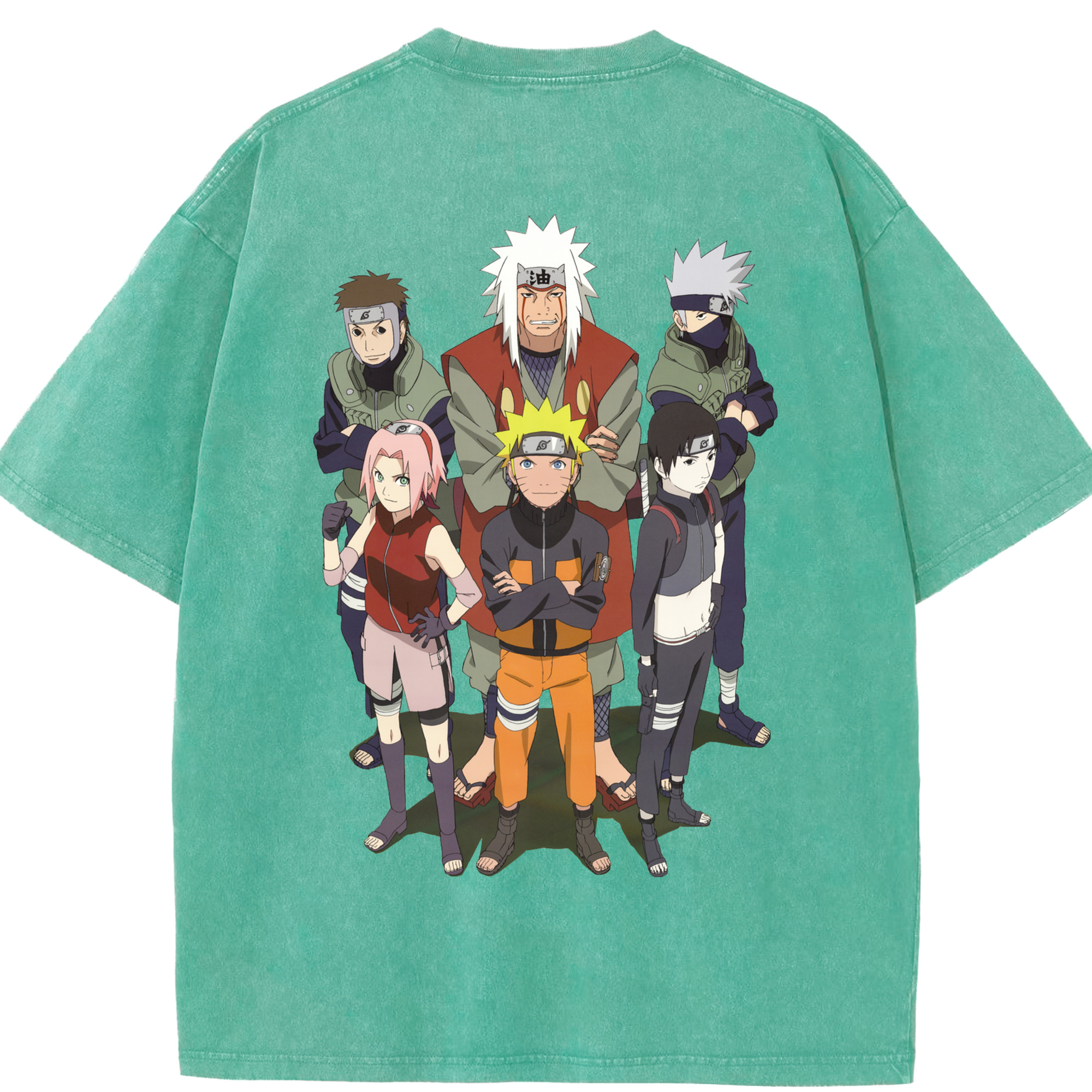 （画像用） NARUTO -ナルト- うずまき ナルト Uzumaki Naruto 綿100% ヴィンテージ風 半袖Tシャツ（背面プリント）